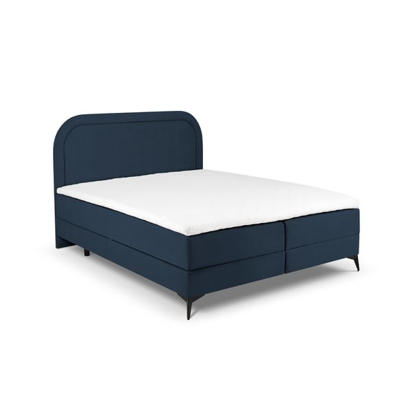 Tumesinine boxspring-voodi koos hoiualusega 180x200 cm Eclipse - Cosmopolitan Design
