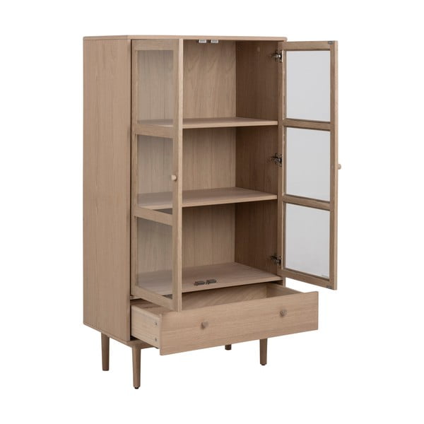 Vitriinkapp tammepuidust 80x145 cm Aston - Actona-image-3