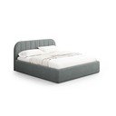 Tumehall polsterdatud kaheinimesevoodi, koos panipaiga ja restiga 140x200 cm Juno – Windsor & Co Sofas
