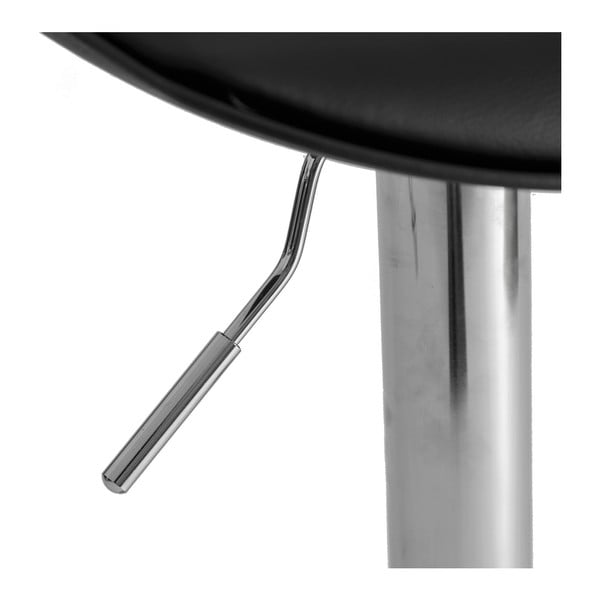 Mustad kunstnahast reguleeritava kõrgusega baaritoolid 2tk komplektis (istme kõrgus 56,5 cm) - Casa Selección-image-4