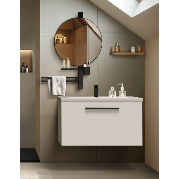 Seinapeegel riiuli ja riidepuuga ø 51 cm ALU+ – Ideal Standard-image-2