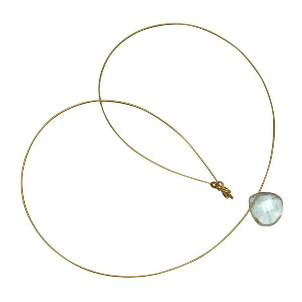 Zlatý náhrdelník Aquamarine Quartz (akvamarín)
