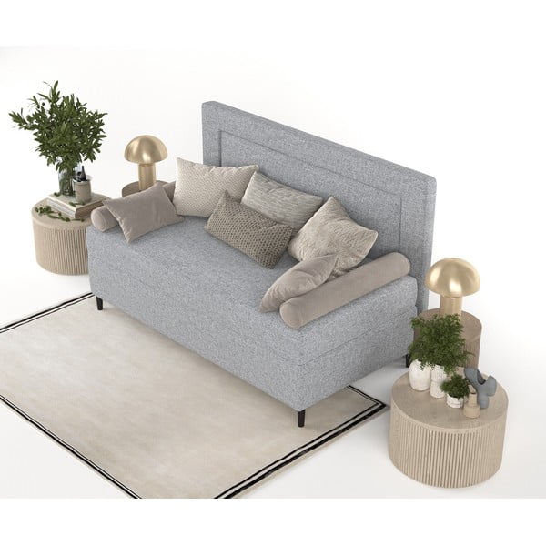 Hall polsterdatud üheinimesevoodi 100x200 cm Alba - Maison de Rêve-image-3