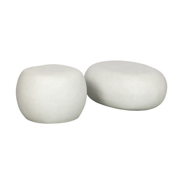 Valge ümmargune diivanilaud, 65 x 49 cm Pebble - vtwonen-image-2