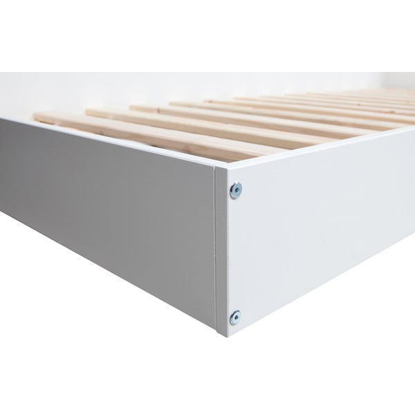 Valge üheinimesevoodi männipuidust , 90 x 200 cm Connect - WOOOD-image-3