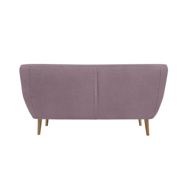 Růžová dvoumístná pohovka se světlými nohami Mazzini Sofas Sicile-image-1