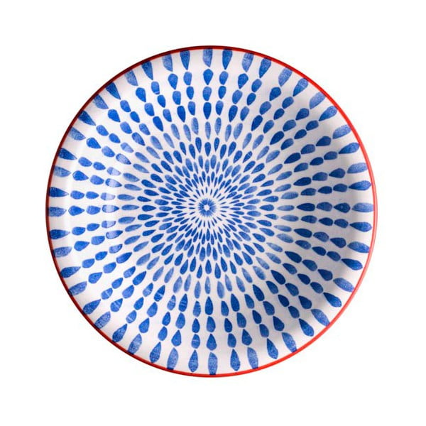 Modrý polévkový talíř z dolomitu Brandani Ginger, ⌀ 21 cm