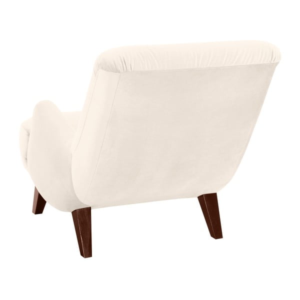 Kreemjas tugitool pruunide mokkade jalgadega Brandford - Max Winzer-image-2