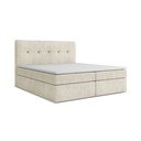 Beež boxspring voodi panipaigaga 160x200 cm Palta – Makamii