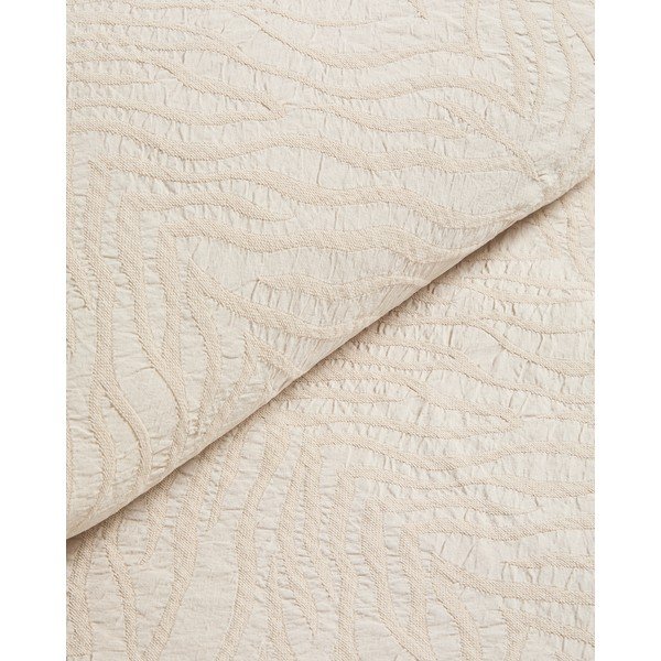 Elevandiluu värvi žakaarist voodikate 240x260 cm Zenti - Kave Home-image-2