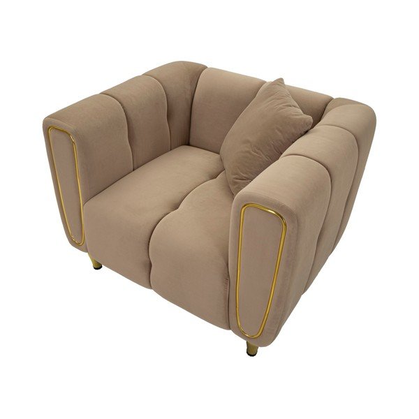 Hallikaspruun sametist tugitool Alma - Mauro Ferretti-image-4