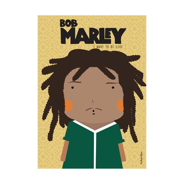 Plakát NiñaSilla Bob Marley, 21 x 42 cm