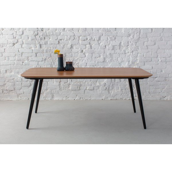 Mustade jalgadega tuhkpuust söögilaud , 180 x 90 cm Contrast - Ragaba-image-4