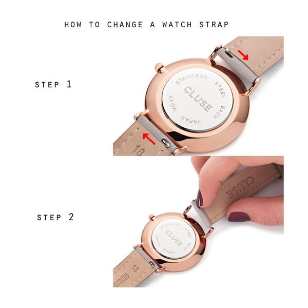 Hodinky Cluse La Bohéme Silver Stones/White Caramel-image-1