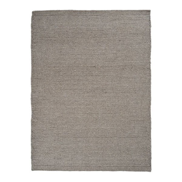Vlněný koberec Asko, 140x200 cm, hnědošedý
