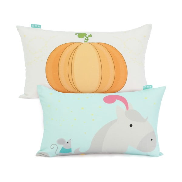 Pööratav puuvillane padjapüürileht , 50 x 30 cm Pumpkin - Mr. Fox-image-2