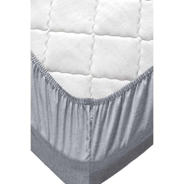 Puuvillane üheinimesevoodipesu koos voodilinaga, petrool/halli värvi 160x220 cm - Mila Home-image-4