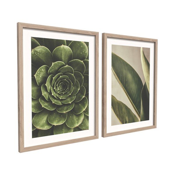 Trükitud pildid 2 tk komplektis koos raamiga 30x40 cm Beauty Green - Styler-image-2