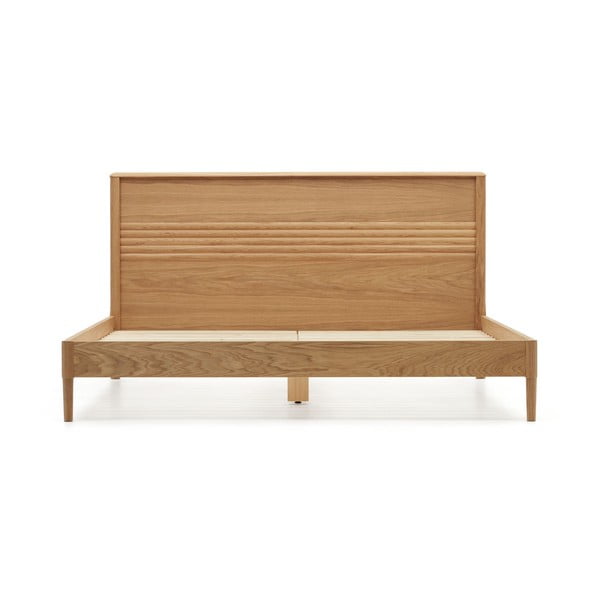 Tammepuidust kaheinimesevoodi koos voodipõhjaga 180x200 cm Lenon - Kave Home-image-2