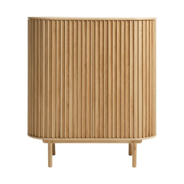 Naturaalset värvi tammedekoriga kapp 110x125 cm Carno - Unique Furniture