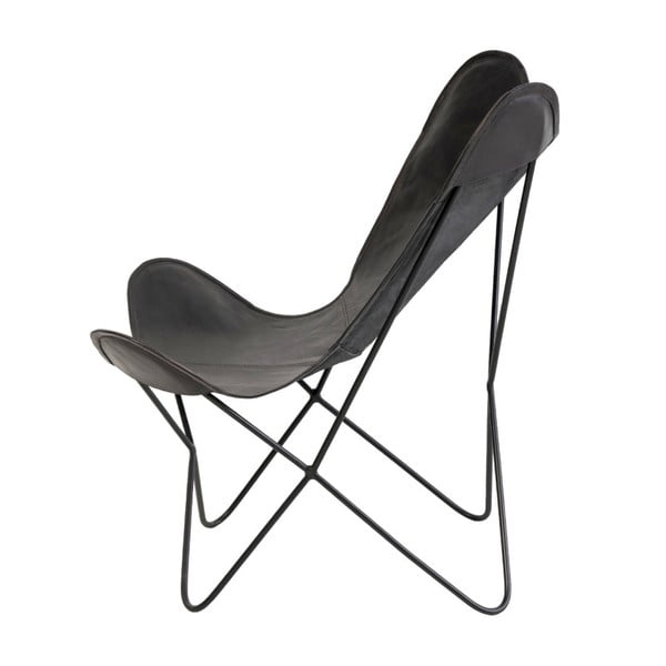 Mustast nahast liblikas tugitool Farfalla - sømcasa-image-3