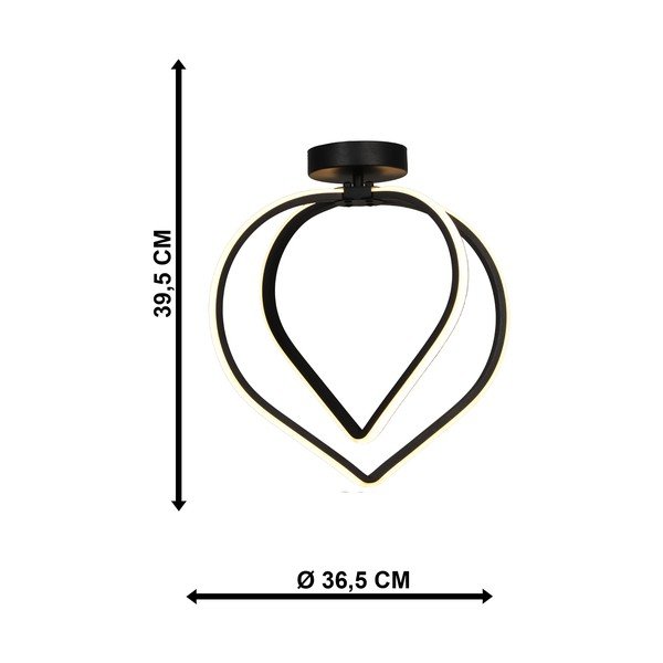 Must metallist LED laevalgusti Pars - Squid Lighting-image-4