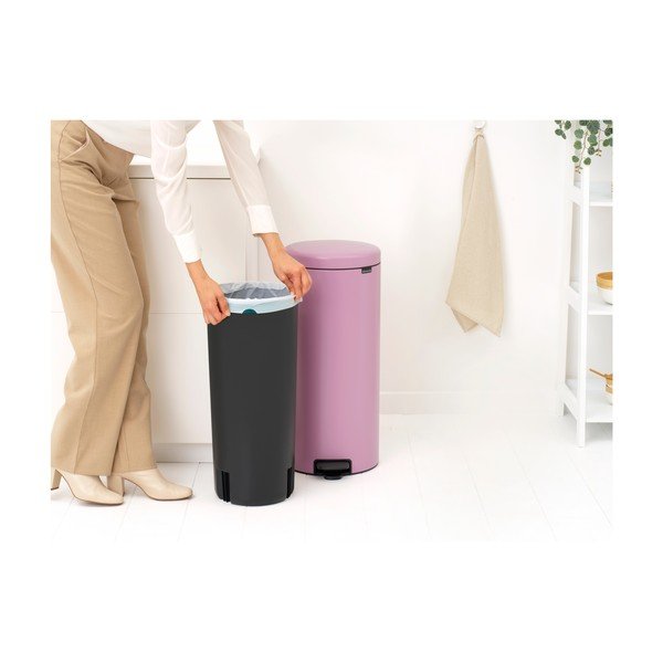 Roosa terasest prügikast 30 l NewIcon - Brabantia-image-4