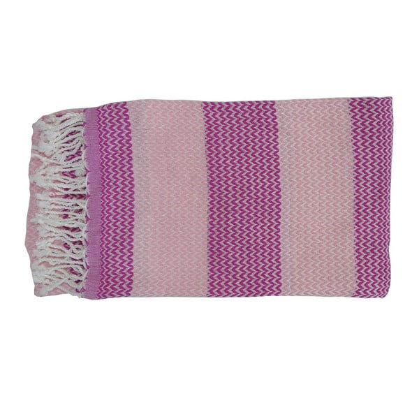 Fialová ručně tkaná osuška z prémiové bavlny Homemania Alya Hammam, 100 x 180 cm