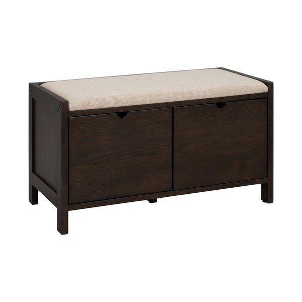 Tammepuidust kingakapp pingiga tumedas naturaalses värvitoonis 80x47x41 cm Hillmond - Rowico