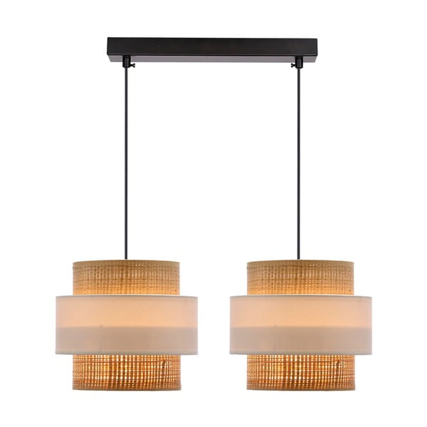 Ripplamp rotangist valge varjuga ø 20 cm Rattan - Candellux Lighting-image-1