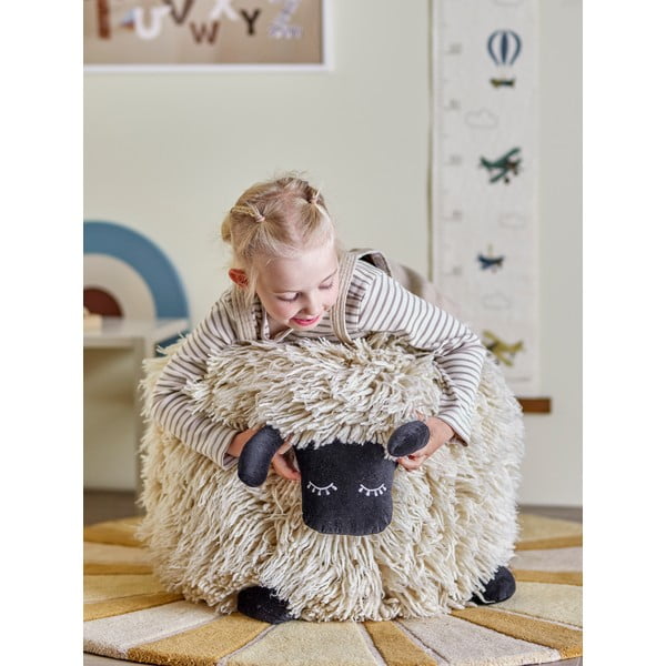 Kreem villane laste kott-tool Dolly - Bloomingville Mini-image-3