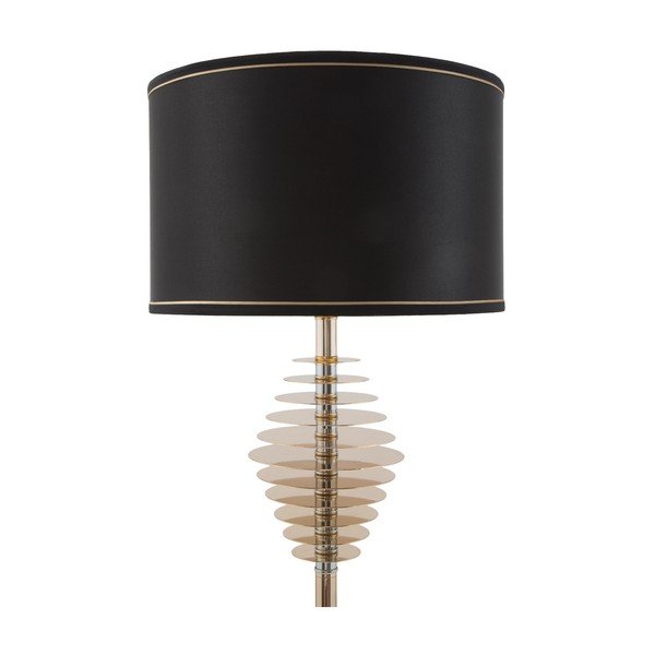 Černá stojací lampa s konstrukcí ve zlaté barvě Mauro Ferretti Terra-image-1