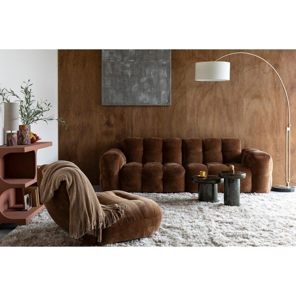 Pruun sametist diivan 264 cm Hackman - Dutchbone-image-4