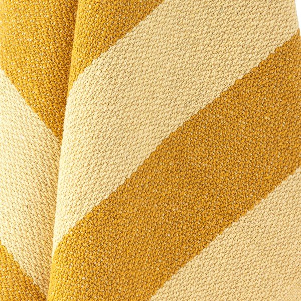 Kollane taaskasutatud puuvillast tekk 130x160 cm Frello - Bloomingville-image-4