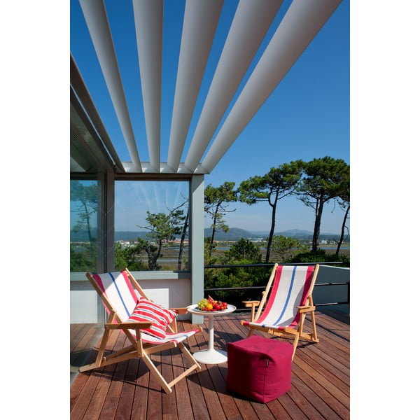 Polštář Lona 60x40 cm, červeno-modré proužky-image-3