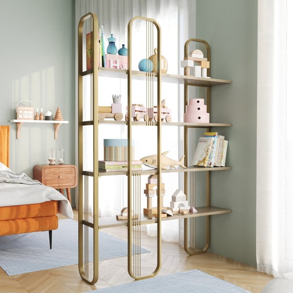 Kuldne riiul männidekooriga 125x180 cm Sierra - Kalune Design-image-3