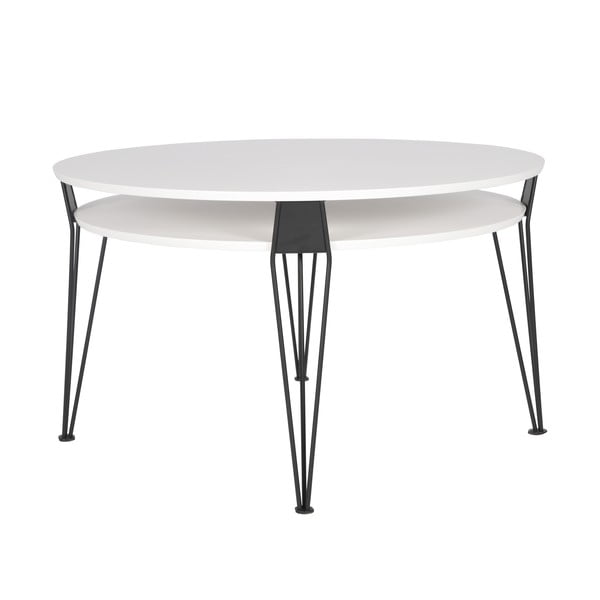 Konferenční stolek s černým podnožím Ester, ⌀ 88 cm