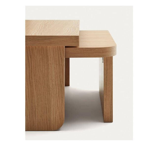 Tammedekooriga diivanilauad 2tk Oaq - Kave Home-image-3