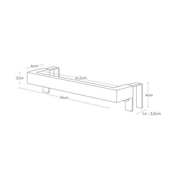 Must rippuv köögirätiku hoidja Tower - YAMAZAKI-image-4