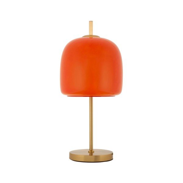 Oranž/kuldne metallist laualamp klaasist varjuga (kõrgus 53 cm) Oldy - Mauro Ferretti