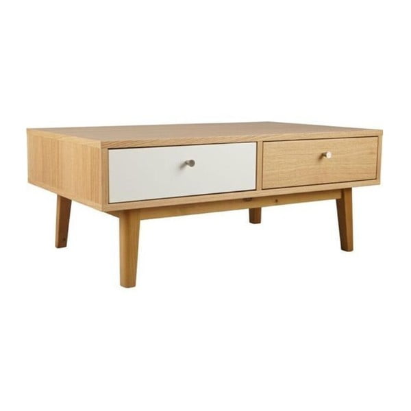 Konferenční stolek v dubovém dekoru se 4 zásuvkami Jitona Merrik-image-2