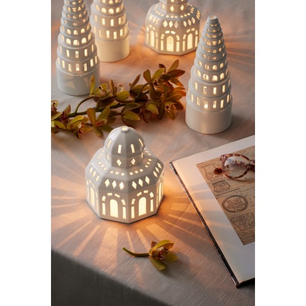 Valge keraamiline jõuluküünla hoidja Lighthouse, ø 12 cm Urbania Lighthouse Glassalen - Kähler Design-image-3