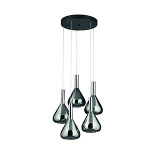 Must LED rippvalgusti klaasist varjuga ø 55 cm Cipera - CINQUE