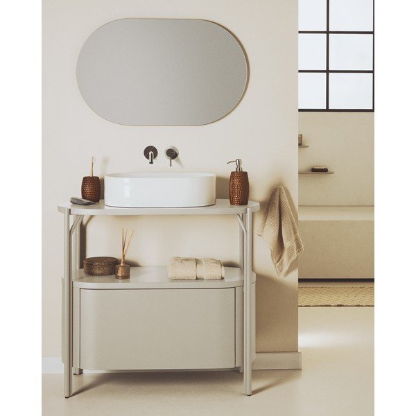 Valge valamukapp 90x81 cm Arely - Kave Home-image-1