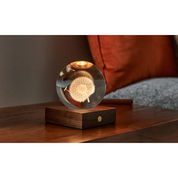 Tumepruun timmitav klaasist lambivari (kõrgus 12 cm) Amber - Gingko-image-1