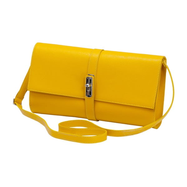 Žlutá kožená kabelka Andrea Cardone 1010