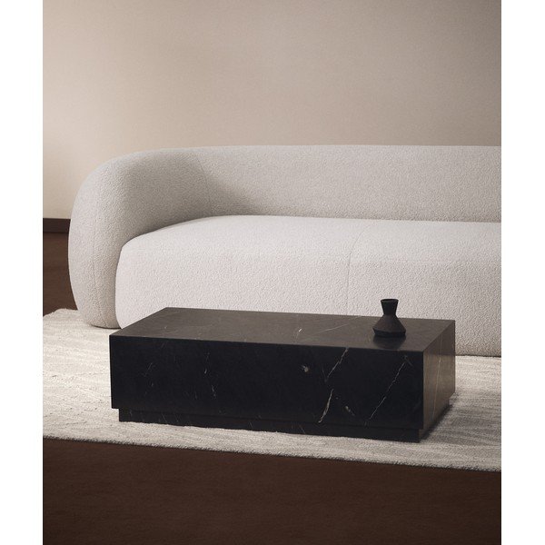 Must marmorist kohvilaud 50x100 cm Sorein - Kave Home-image-1