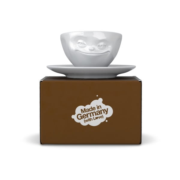 Valge portselanist kohvitass Smiley, maht 200 ml - 58products-image-1