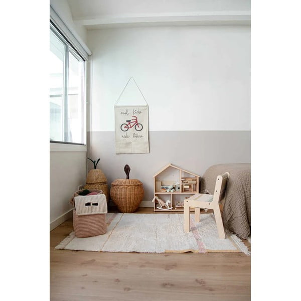 Roosa-kreem pestav käsitsi kootud puuvillane vaip 140x200 cm Lanes Vintage Nude - Lorena Canals-image-4