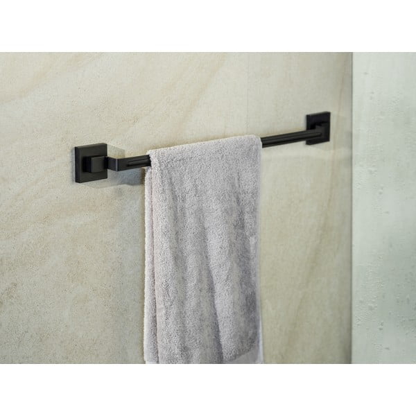 Must roostevabast terasest isekinnituv rätikuhoidja Quadro - Wenko-image-1